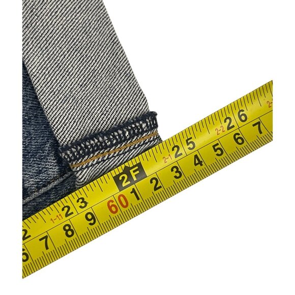 Zara Womens Crop Jeans EU 40 US 8 Relaxed Fit Blue Denim Distressed 8228/221 NWT - Picture 16 of 16